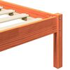 vidaXL Cadre de lit Cire marron 205,5 x 165,5 x 100 cm