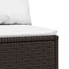 vidaXL Canapés centraux de jardin coussins 2pcs marron résine tressée