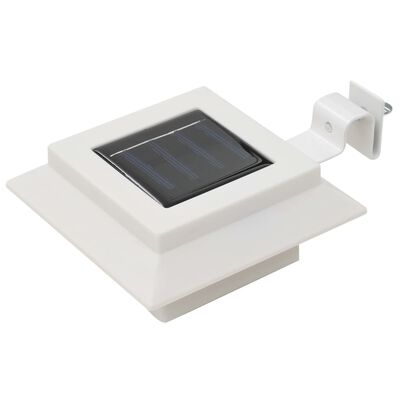 vidaXL Lampe solaire à LED carrée d'extérieur 6 pcs 12 cm Blanc