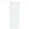 vidaXL Porte coulissante Blanc 83 x 211 cm Pin massif