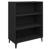 vidaXL Buffet Noir 69,5x32,5x90 cm Bois d'ing&eacute;nierie