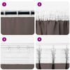 vidaXL Rideaux occultants avec anneaux 2 pcs Marron fonc&eacute; 175 x 140 cm