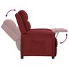 vidaXL Fauteuil inclinable Rouge bordeaux Tissu