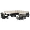 vidaXL Ensemble de canap&eacute; de jardin 14 pc Noir et blanc cr&egrave;me