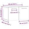 vidaXL Armoire murale Ch&ecirc;ne marron 60x36,5x35 cm Bois d'ing&eacute;nierie