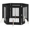 vidaXL Portillon pour chien avec supports 6 pcs Ch&ecirc;ne noir 60 x 80 cm