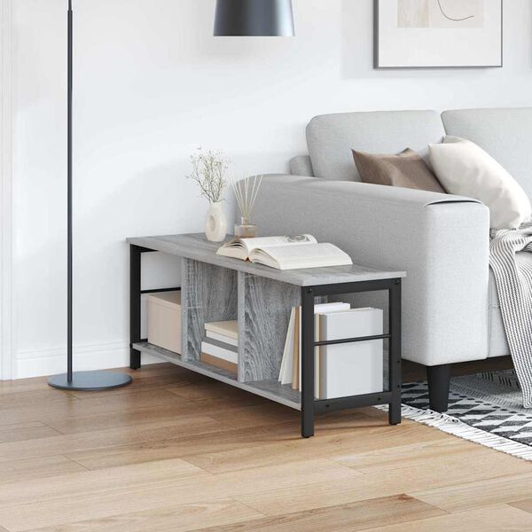 vidaXL &Eacute;tag&egrave;re Gris Sonoma 102 x 32 x 40,5 cm Bois d'ing&eacute;nierie