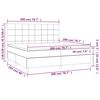 vidaXL Sommier &agrave; lattes de lit et matelas et LED Noir 200x200 cm Tissu