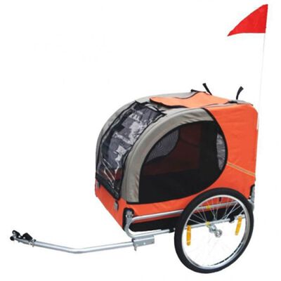 vidaXL Remorque de vélo pour chiens Lassie Orange