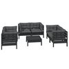 vidaXL Salon de jardin 7 pcs avec coussins bois de pin massif