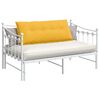 vidaXL Coussin de Dos Jaune clair 120 x 50 cm Tissu en velours c&ocirc;tel&eacute;