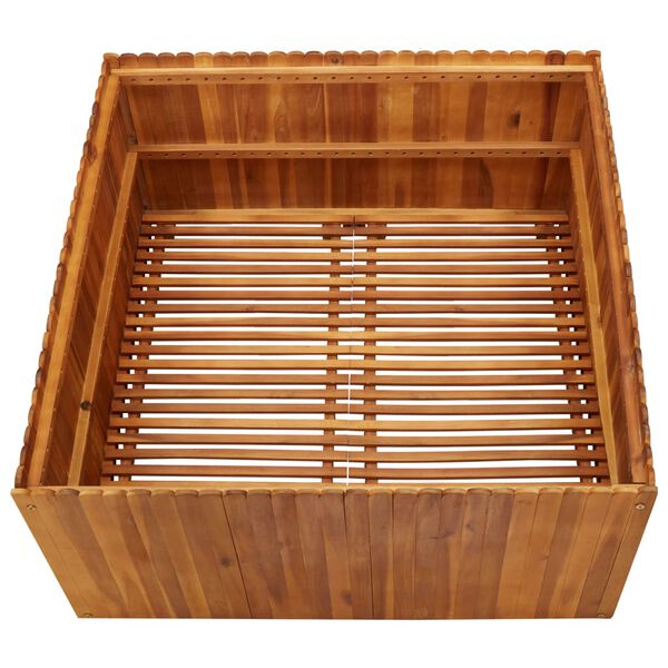 vidaXL Lit sur&eacute;lev&eacute; de jardin 100x100x50 cm Bois massif d'acacia
