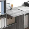 vidaXL Bureau Gris Sonoma 131,5 x 50 x 106,5 cm Bois d'ingénierie