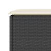 vidaXL Ensemble de bar de jardin 5 pcs avec coussins noir poly rotin