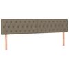 vidaXL T&ecirc;tes de lit Taupe 180x7x78/88 cm Tissu