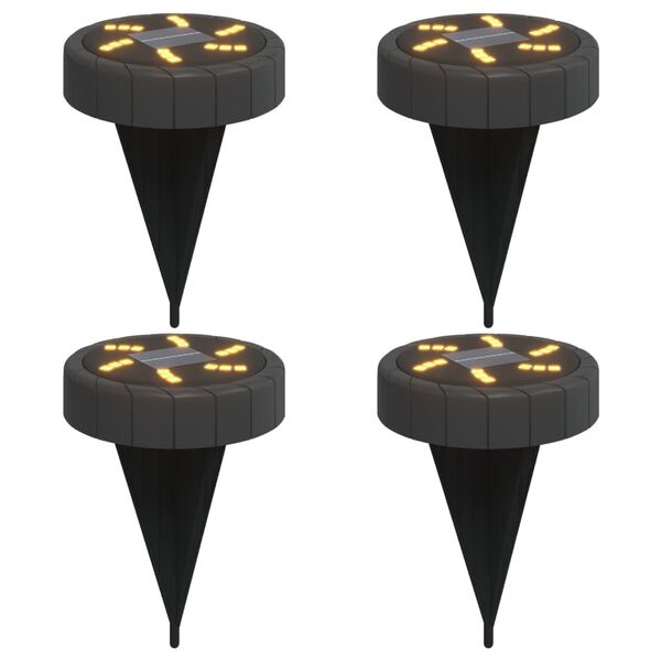 vidaXL Lampes solaires de sol et piquets de sol ext&eacute;rieur 4 pcs