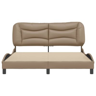 vidaXL Cadre de lit sans matelas cappuccino 160x200 cm similicuir