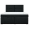 vidaXL Sommier &agrave; lattes de lit avec matelas Noir 180x200 cm Tissu