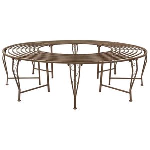 vidaXL Banc d'Arbre 8-Nombre de places &Oslash; 160 x 44 cm Acier
