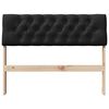 vidaXL T&ecirc;te de lit capitonn&eacute;e Noir 100 cm Pin massif