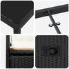 vidaXL Ensemble de salle &agrave; manger pour jardin 7 pcs Noir polyrotin