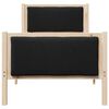 vidaXL Cadre de lit avec t&ecirc;te de lit Noir 75 x 190 cm tissu