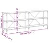 vidaXL Table console ch&ecirc;ne sonoma 200x30x75cm bois d'ing&eacute;nierie et fer