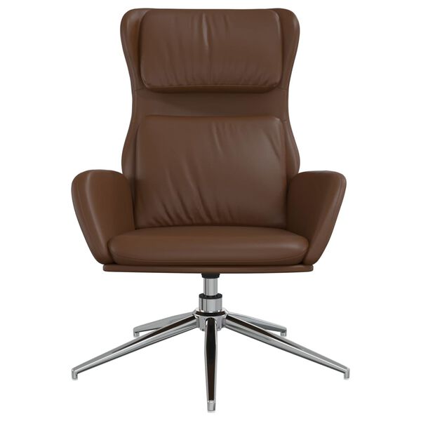 vidaXL Chaise de relaxation Marron brillant Similicuir