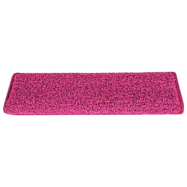vidaXL Tapis d'escalier 30 pi&egrave;ces 65 x 21 x 4 cm Rose Bord rectangulaire