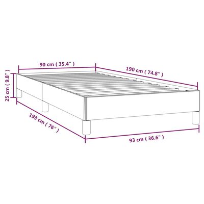 vidaXL Cadre de lit sans matelas gris 90x190 cm similicuir