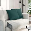 vidaXL Coussins de canap&eacute; 2 pcs Vert fonc&eacute; 50 x 50 cm tissu