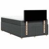 vidaXL Sommier &agrave; lattes de lit avec matelas Gris fonc&eacute; 120x200cm Tissu