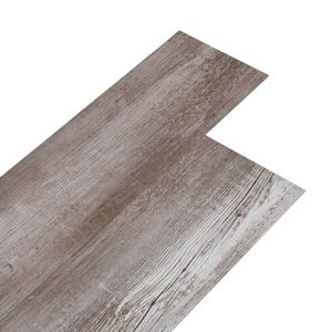 vidaXL Planches de sol 5,02 m&sup2; 36 pcs PVC Bois marron mat