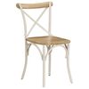 vidaXL Chaises à dossier croisé lot de 4 blanc bois de manguier massif
