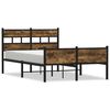 vidaXL Cadre de lit sans matelas ch&ecirc;ne fum&eacute; 120x200 cm bois ing&eacute;nierie