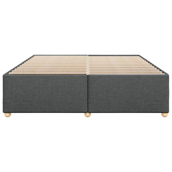 vidaXL Cadre de lit sans matelas gris fonc&eacute; 180x200 cm tissu