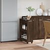 vidaXL Armoire avec roues ch&ecirc;ne marron 60x22x79 cm bois d'ing&eacute;nierie