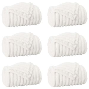 vidaXL Couvertures &agrave; jeter 6 pc Blanc 150 x 130 cm 2.85 kg Polaire