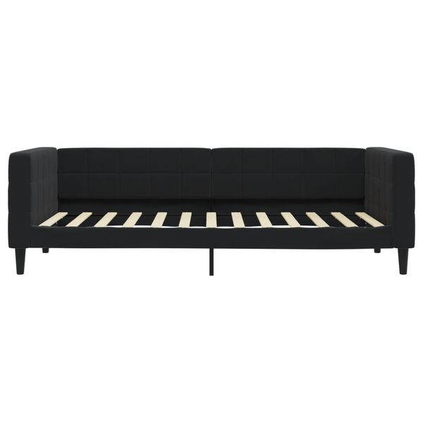 vidaXL Lit de repos sans matelas noir 90x200 cm velours