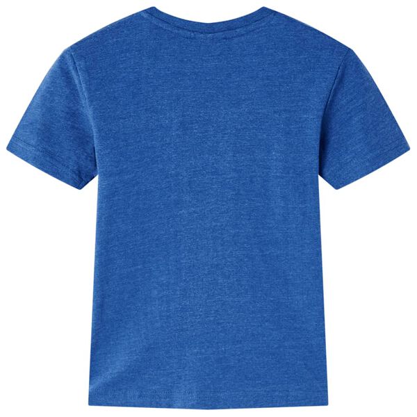 T-shirt enfants m&eacute;lange bleu fonc&eacute; 140