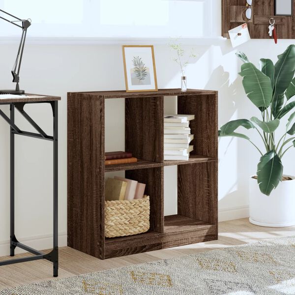 vidaXL Biblioth&egrave;que ch&ecirc;ne marron 68,5x32x75 cm bois d'ing&eacute;nierie