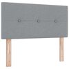 vidaXL Lit &agrave; ressorts avec matelas Gris clair 80 x 200 cm tissu