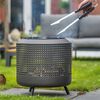 RedFire Foyer avec grille de barbecue Midland Noir