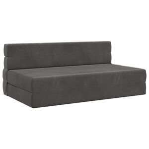 vidaXL Canap&eacute;-lit pliable Gris fonc&eacute; 152 x 86,5 x 60 cm Tissu