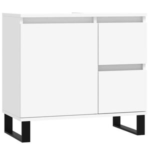 vidaXL Armoire de salle de bain blanc 65x33x60 cm bois d'ing&eacute;nierie