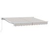 vidaXL Auvent r&eacute;tractable manuel Gris clair et blanc 4,5 &times; 3,5 m