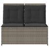 vidaXL Banc de jardin Gris polyrotin