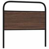 vidaXL T&ecirc;te de lit de remplacement ch&ecirc;ne marron 107 cm acier et bois d'ing&eacute;nierie