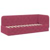 vidaXL Cadre de lit d'angle avec matelas Bordeaux 80 x 200 cm Velours