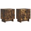 vidaXL Cabinet de chevet 2 pc Ch&ecirc;ne fum&eacute; 43 x 34,5 x 47,5 cm